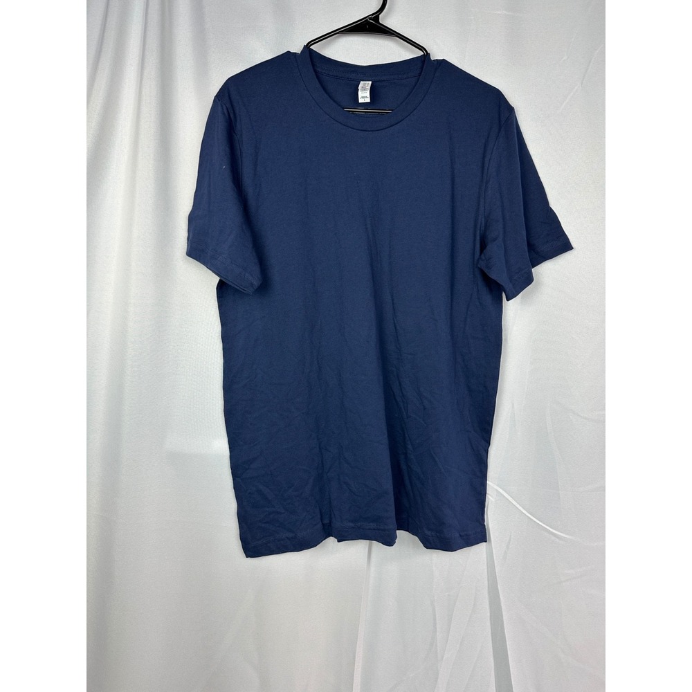 NWT Bella+Canvas T-Shirt Mens Large Navy Blue Solid Basic Crew Neck Tee USA Made